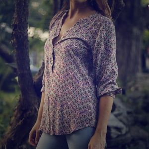 Pullover Button Down Blouse size S